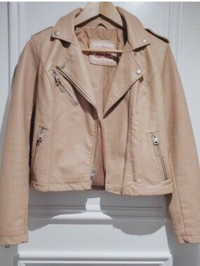 Rare Levis Strauss Limited Edition Tan Faux Leather Street Moto Jacket